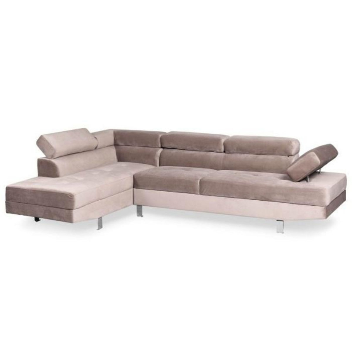 Paris Prix Canapé d'Angle Gauche  Têtière  260cm Taupe
