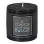 COMPTOIR DE LA BOUGIE Bougie Ronde  Rustic  7cm Noir