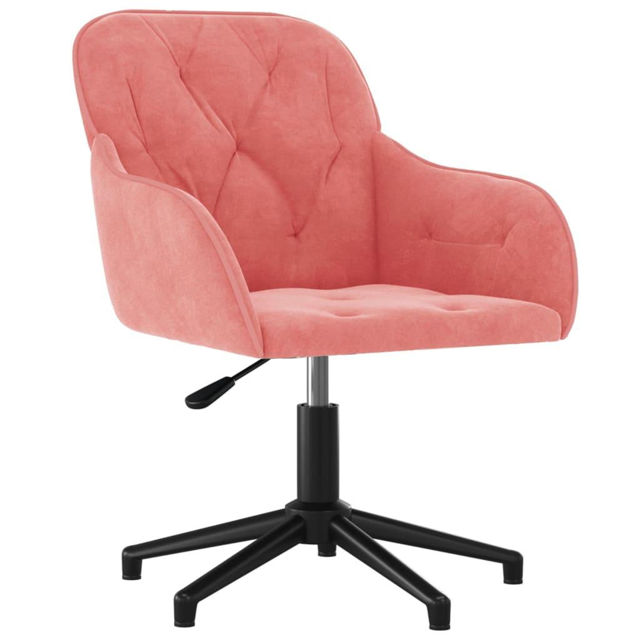 Voir la diapositive 2 : VIDAXL Chaise pivotante de bureau Rose Velours