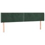 Voir la diapositive 2 : VIDAXL Tete de lit avec oreilles Vert fonce 203x16x78/88 cm Velours
