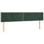 Voir la diapositive 2 : VIDAXL Tete de lit avec oreilles Vert fonce 203x16x78/88 cm Velours