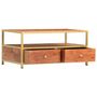 Voir la diapositive 2 : VIDAXL Table basse 90 x 50 x 40 cm Bois d'acacia massif