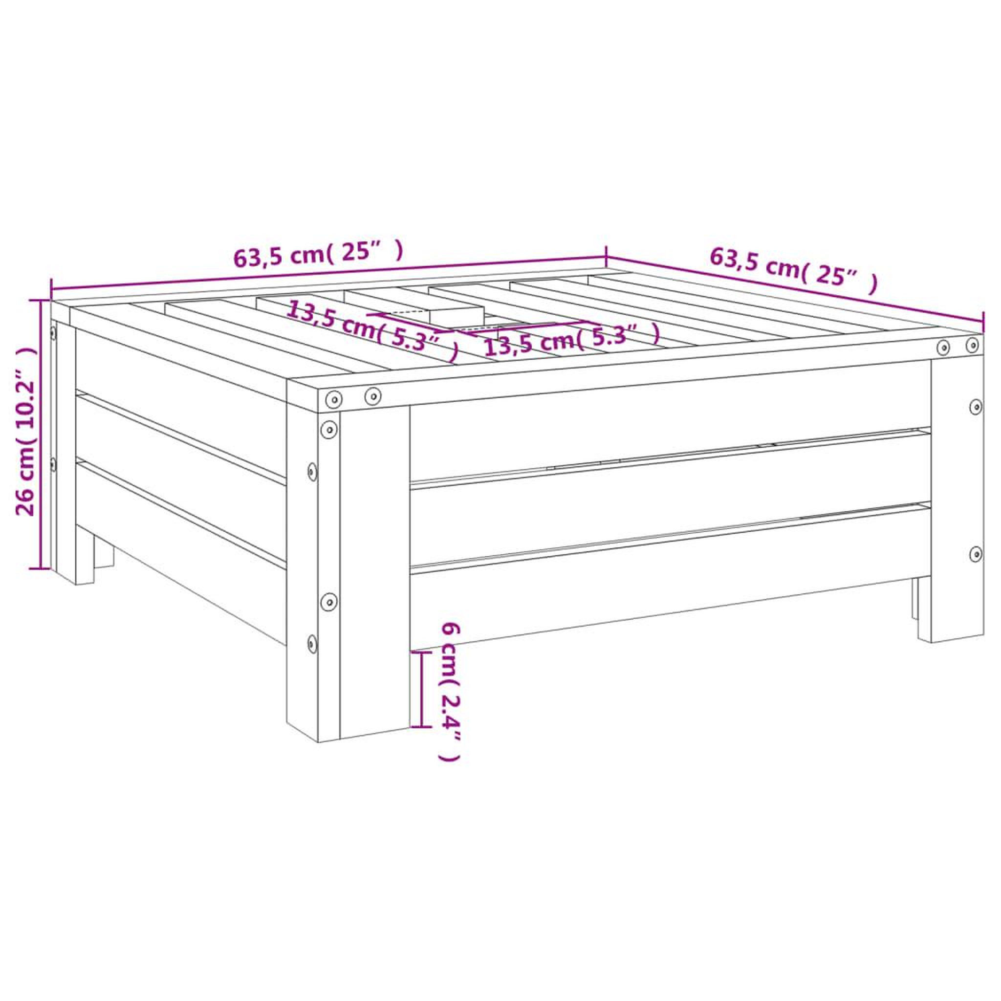 Voir la diapositive 6 : VIDAXL Couvercle de base de parasol marron miel bois massif de pin