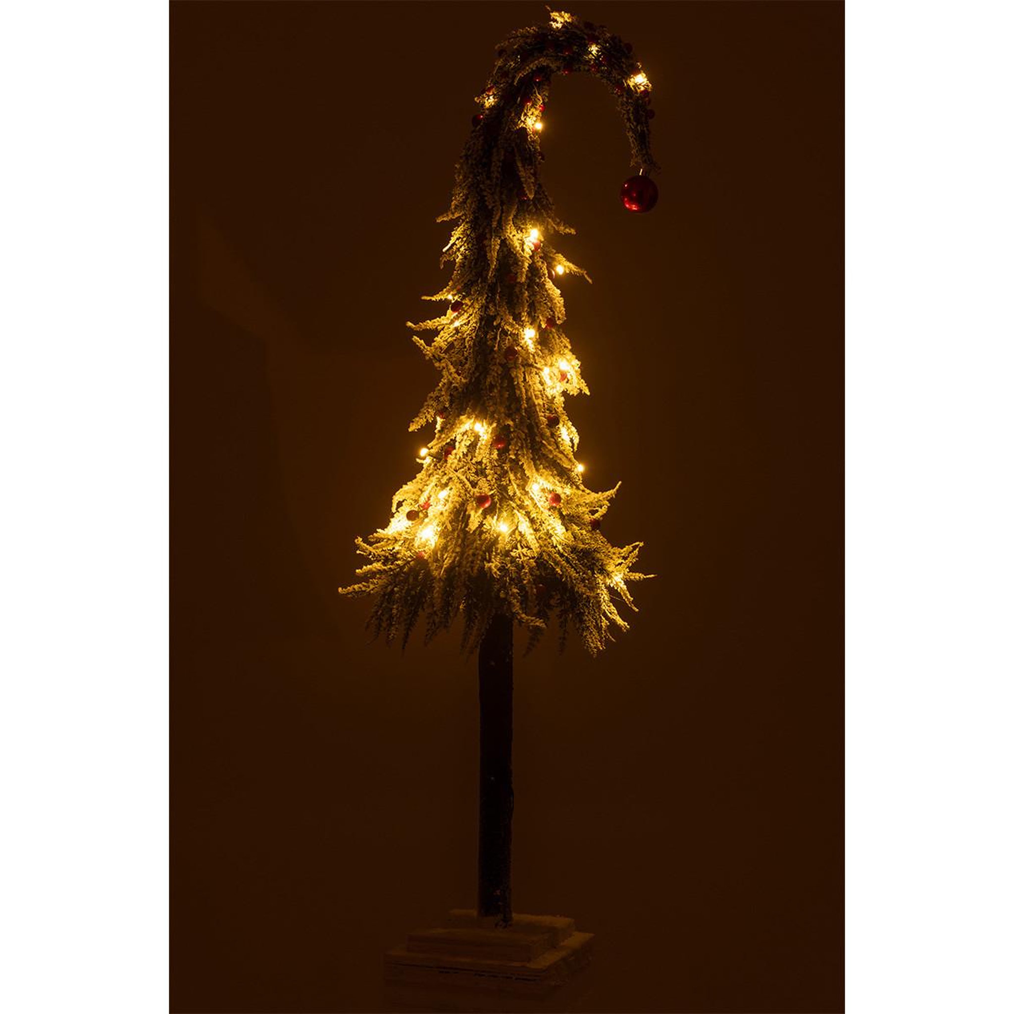 Voir la diapositive 3 : J-LINE Sapin de noël déco à led  phil  100cm vert
