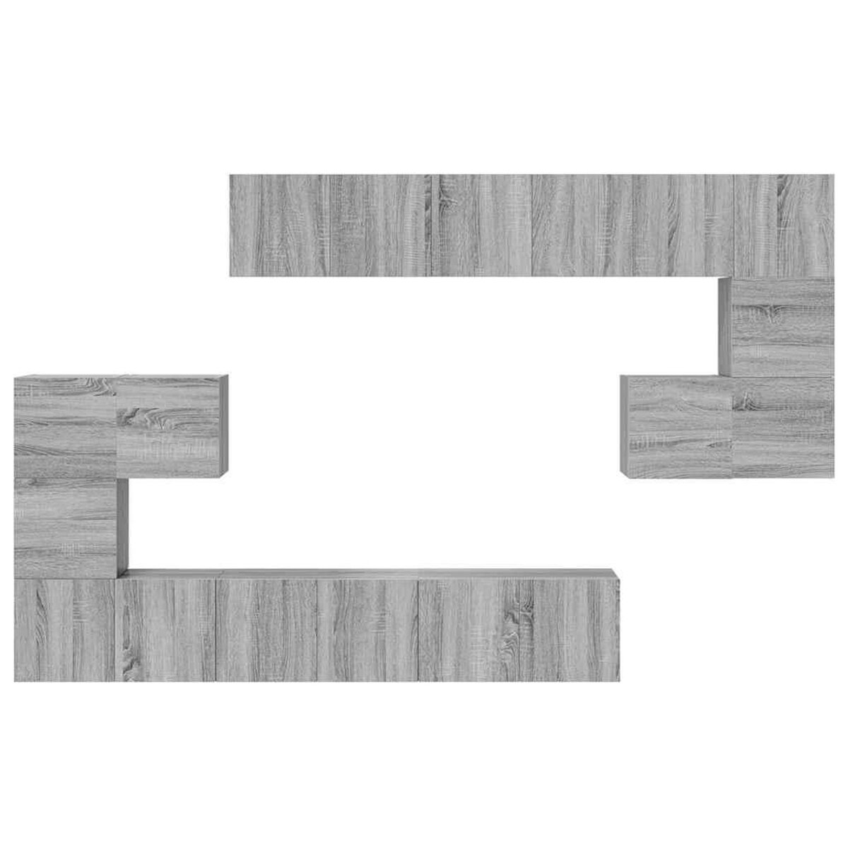 VIDAXL Ensemble de meubles TV 10 pcs Sonoma gris Bois d'ingenierie