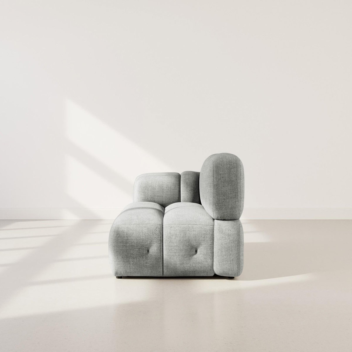 LISA DESIGN Grace - module d'assise gauche en velours texturé