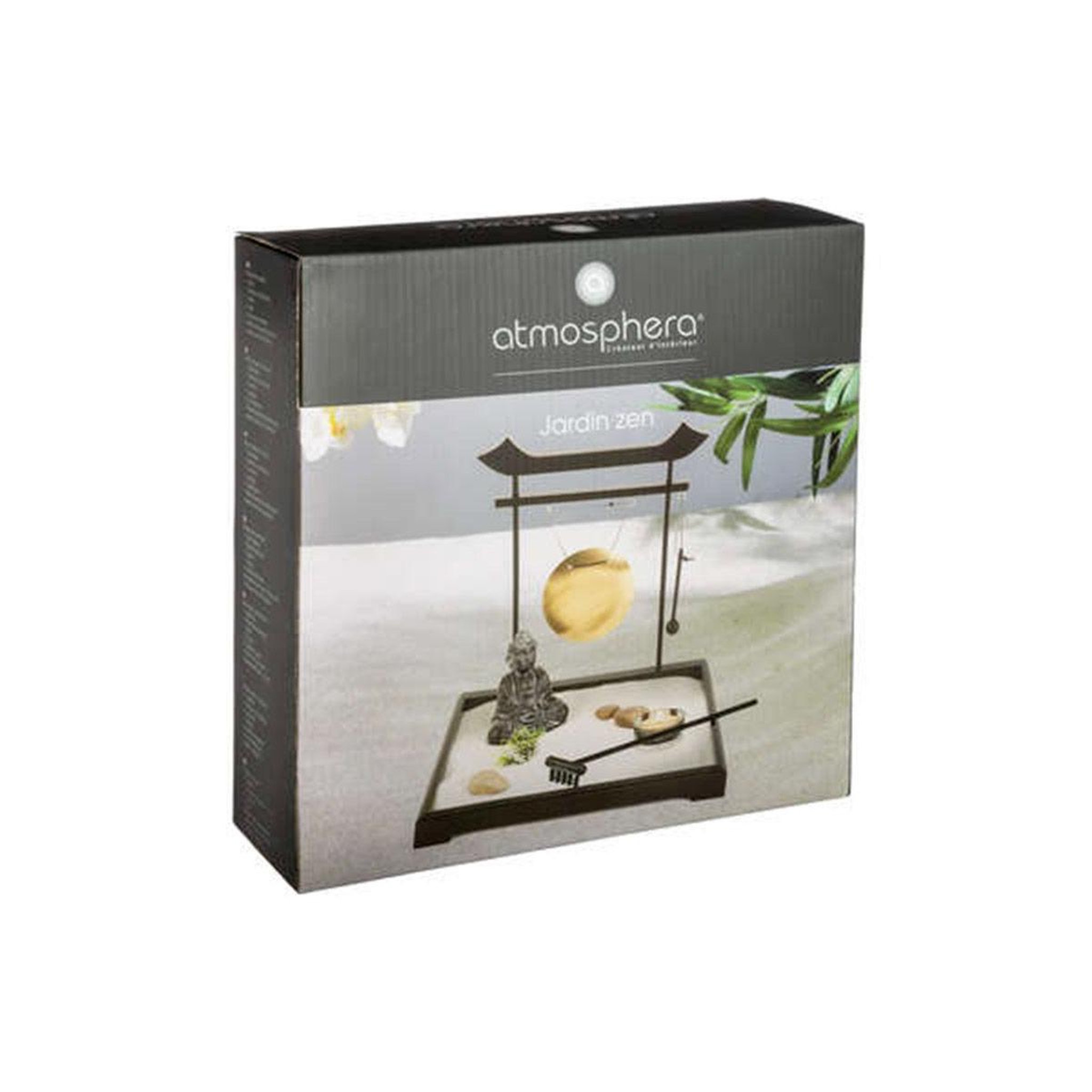 Voir la diapositive 3 : ATMOSPHERA Jardin zen bouddha  tori  26cm noir