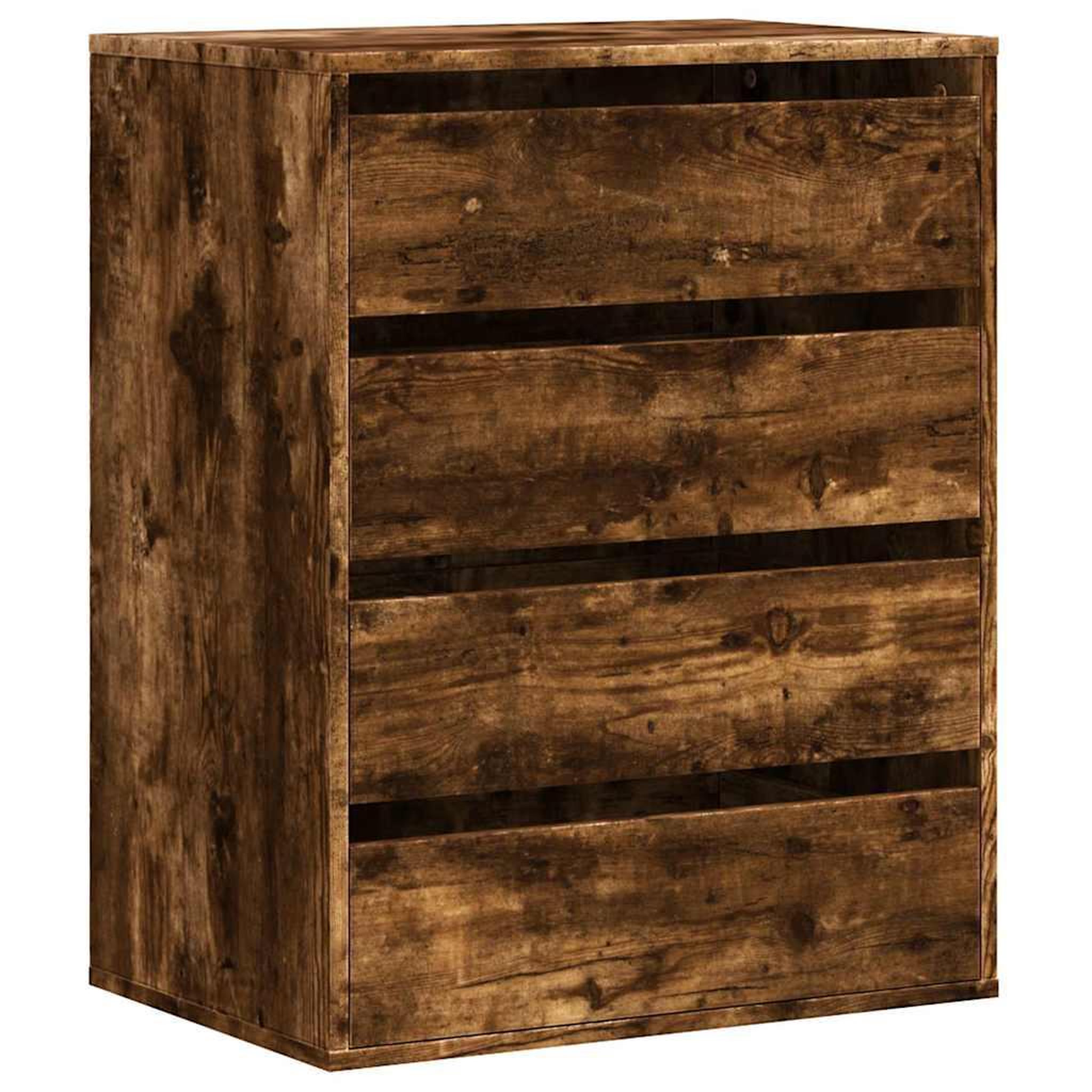 Voir la diapositive 2 : VIDAXL Commode d'angle chene fume 60x41x76 cm bois d'ingenierie