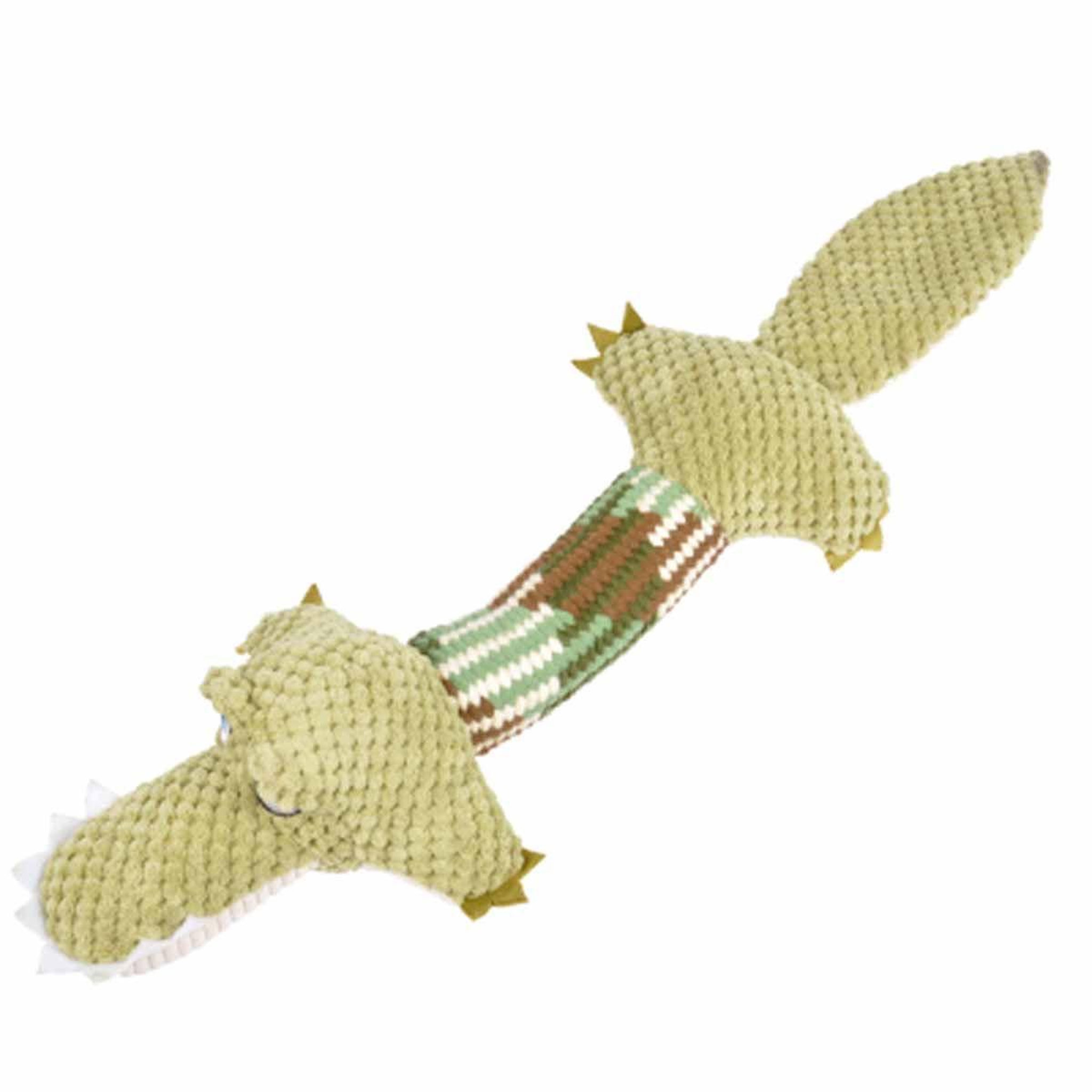 LOVE STORY Peluche pour chien  crocodile  50cm vert