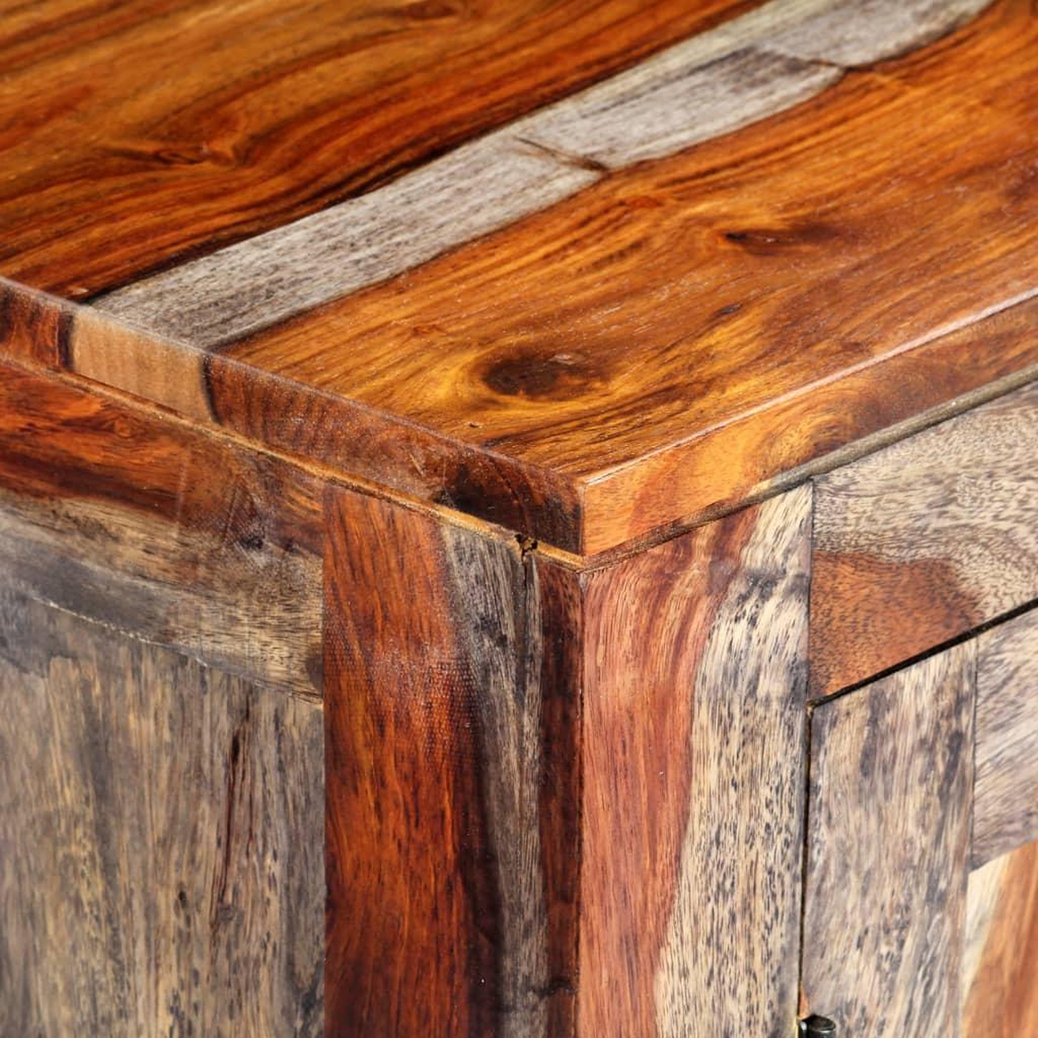 Voir la diapositive 5 : VIDAXL Buffet gris 160x40x75 cm bois de sesham massif
