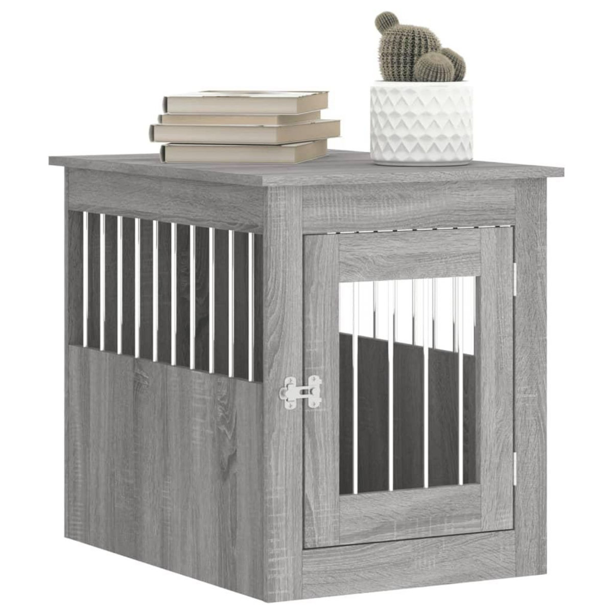 VIDAXL Meuble de cage pour chiens sonoma gris 55x75x65 cm