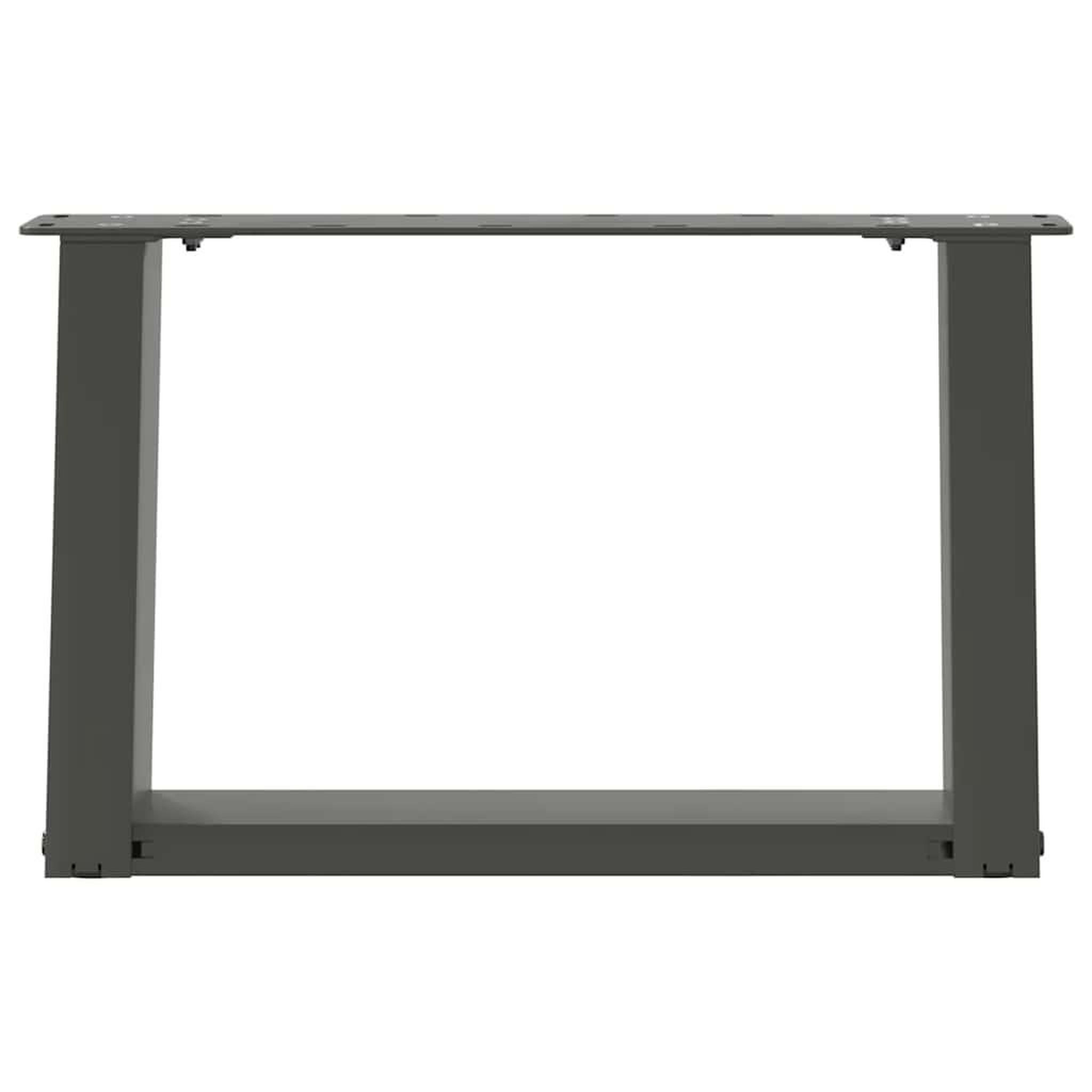 Voir la diapositive 5 : VIDAXL Pieds de table basse forme de U 2 pcs anthracite 50x(30-31) cm