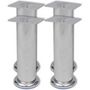 Voir la diapositive 2 : VIDAXL Pieds ronds de canape 8 pcs Chrome 180 mm