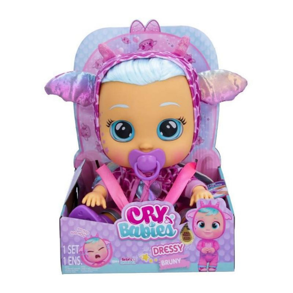 IMC Toys Poupon Cry Babies Dressy Fantasy Bruny - A partir de 18 mois
