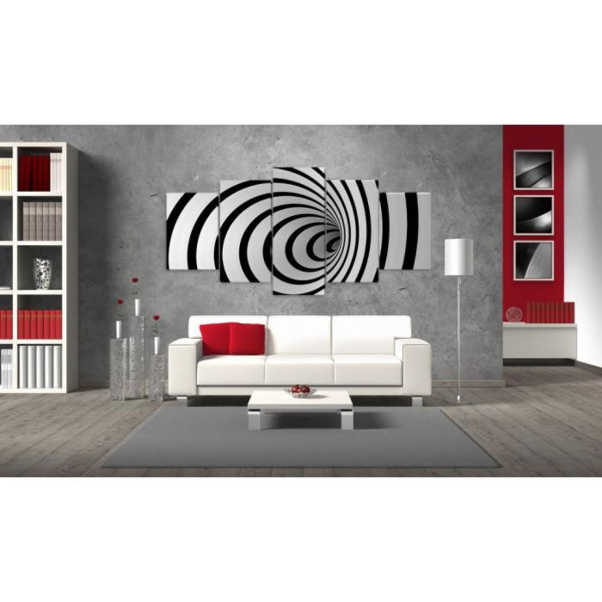 Paris Prix Tableau Imprimé  Vortex Blanc & Noir