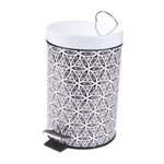 Paris Prix Poubelle à Pédale Imprimée  Graphic Jungle  3L Noir