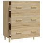Voir la diapositive 5 : VIDAXL Buffet Chene sonoma 70x34x90 cm Bois d'ingenierie