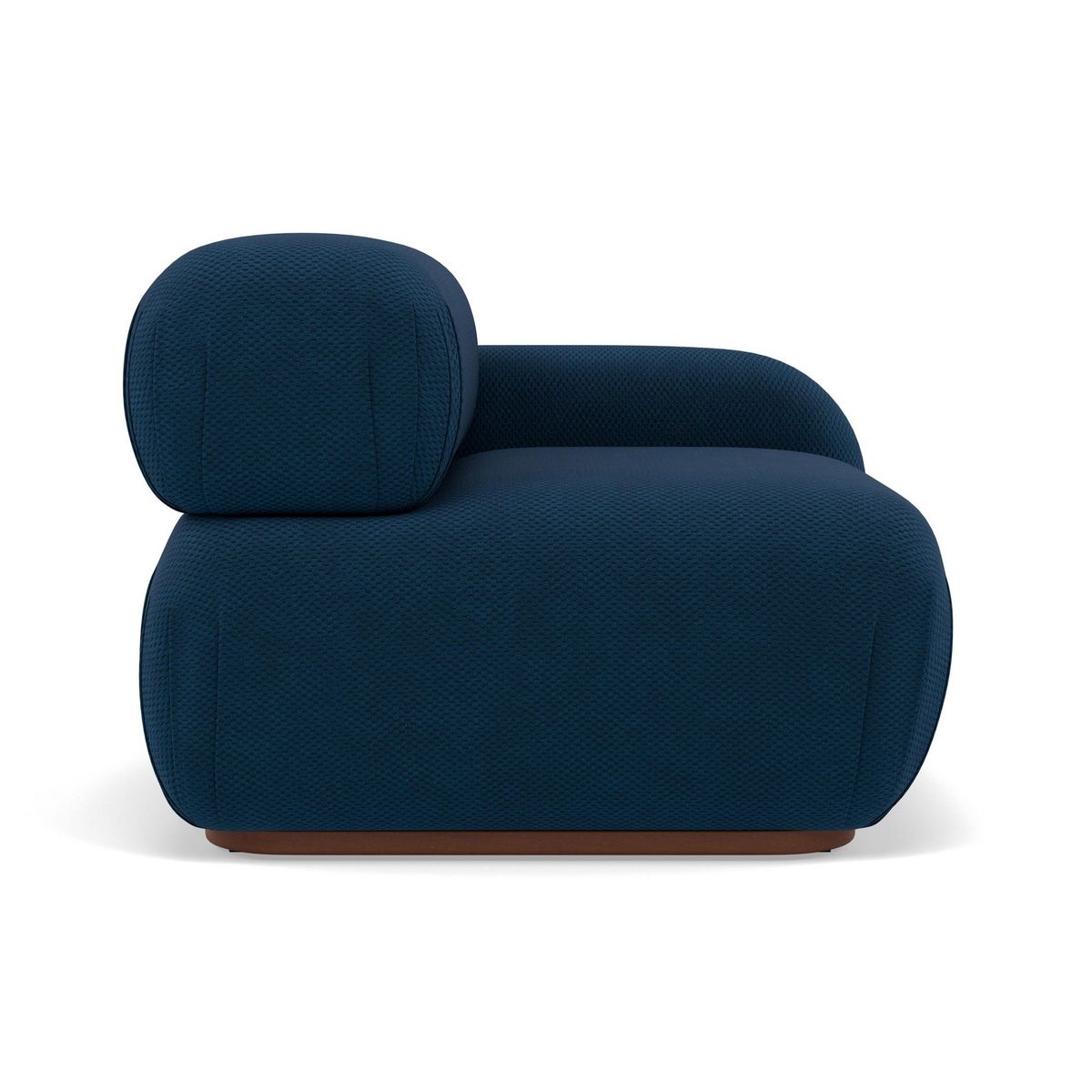 LISA DESIGN Penelope - module d'assise droit en velours texturé