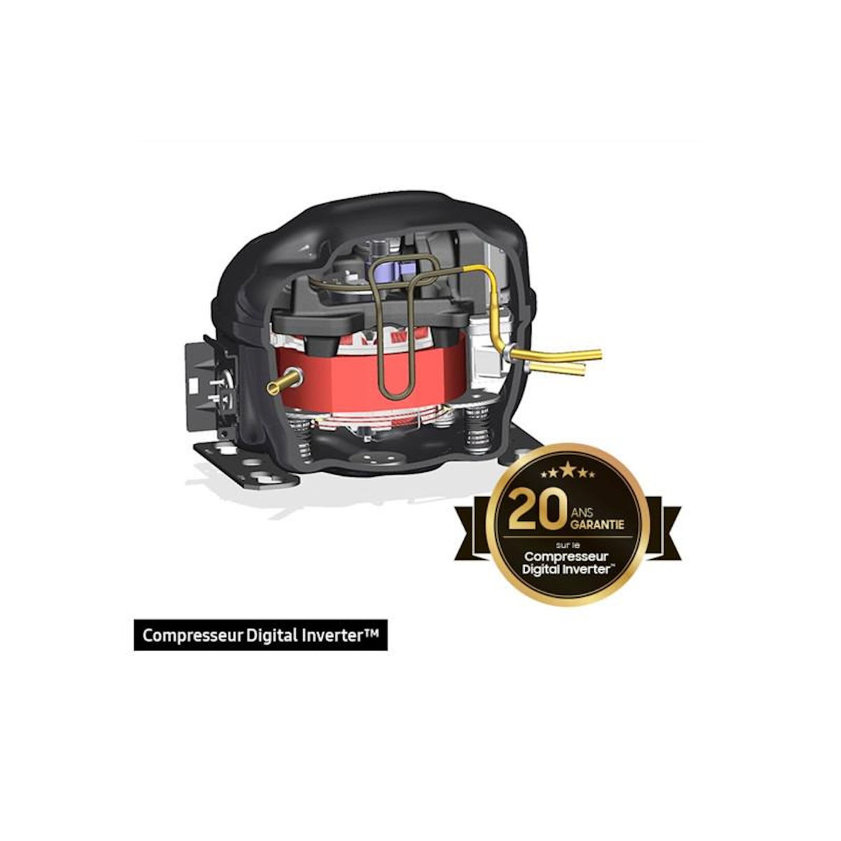 Samsung Réfrigérateur combiné intégrable 60cm 344l nofrost - RB34C602DSA