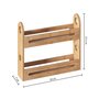 Voir la diapositive 2 : FIVE Étagère à épices 2 niveaux en bambou BELYA - Beige