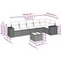 Voir la diapositive 6 : VIDAXL Salon de jardin avec coussins 7 pcs gris resine tressee