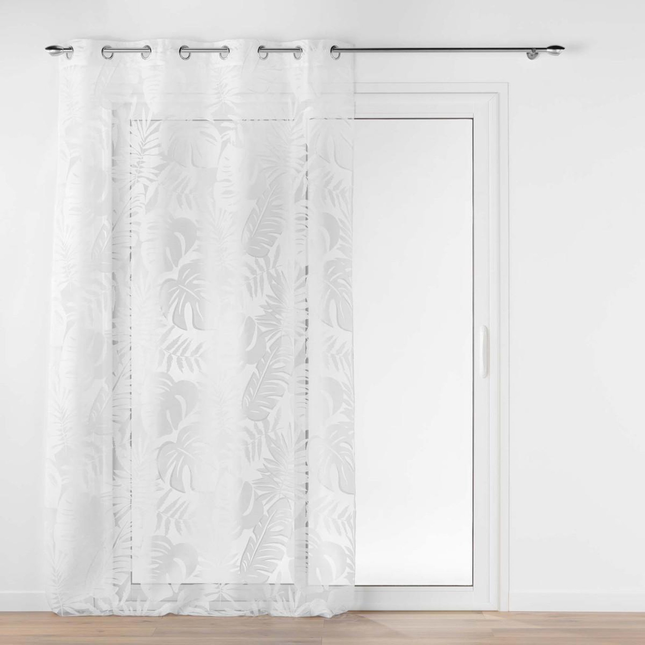 Douceur d'Intérieur Rideau voilage à œillets  magnolia  140x240cm blanc