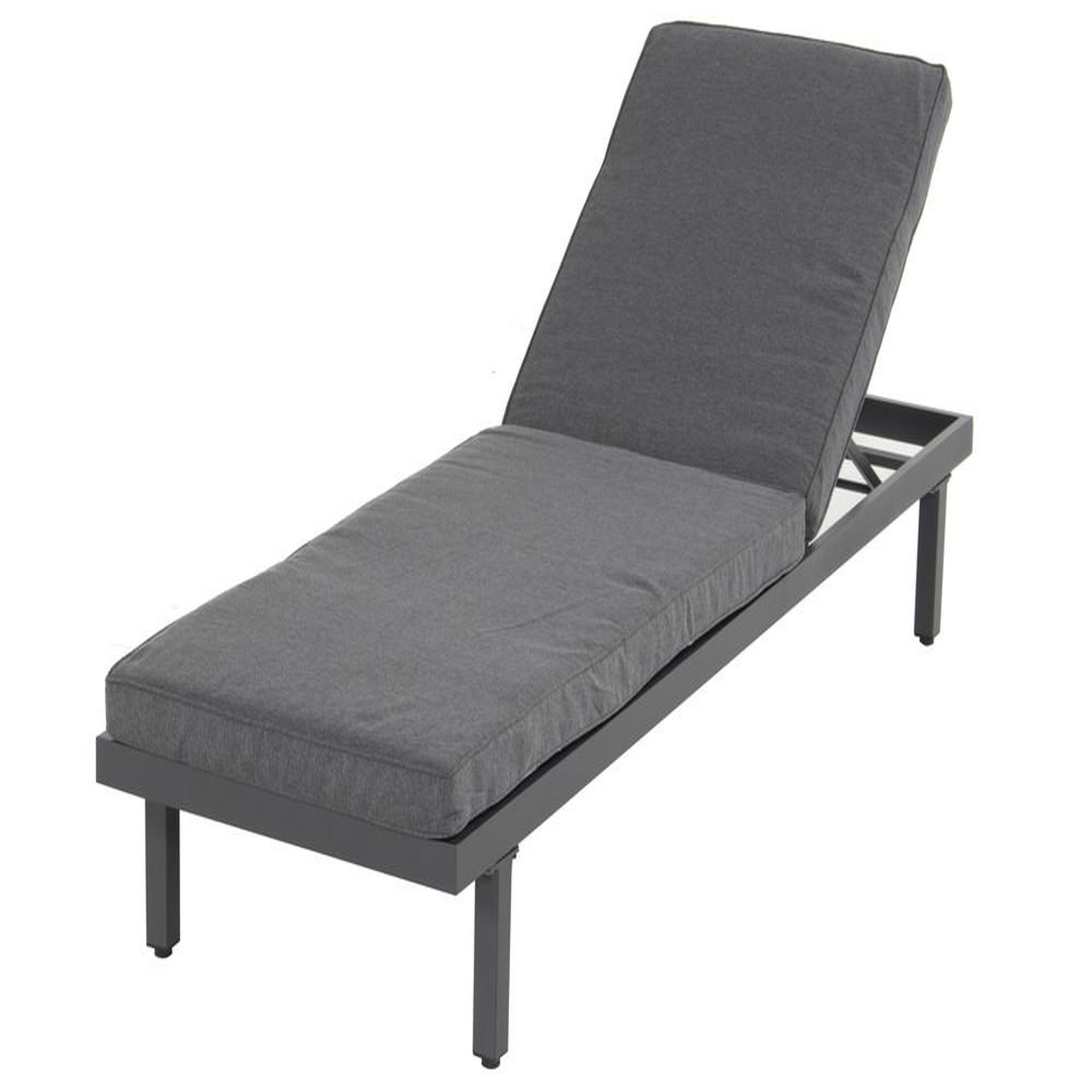 Chalet & jardin Bain de soleil Aveiro en aluminium - matelas en polyester - Anthracite