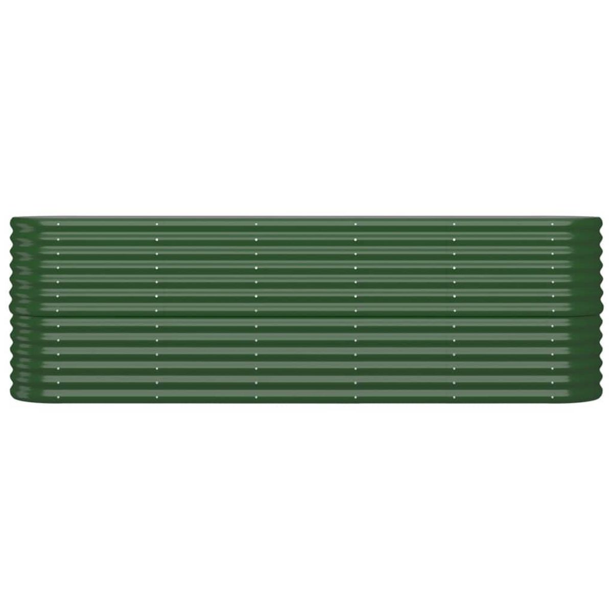 VIDAXL Lit sureleve de jardin Acier enduit de poudre 224x40x68 cm Vert