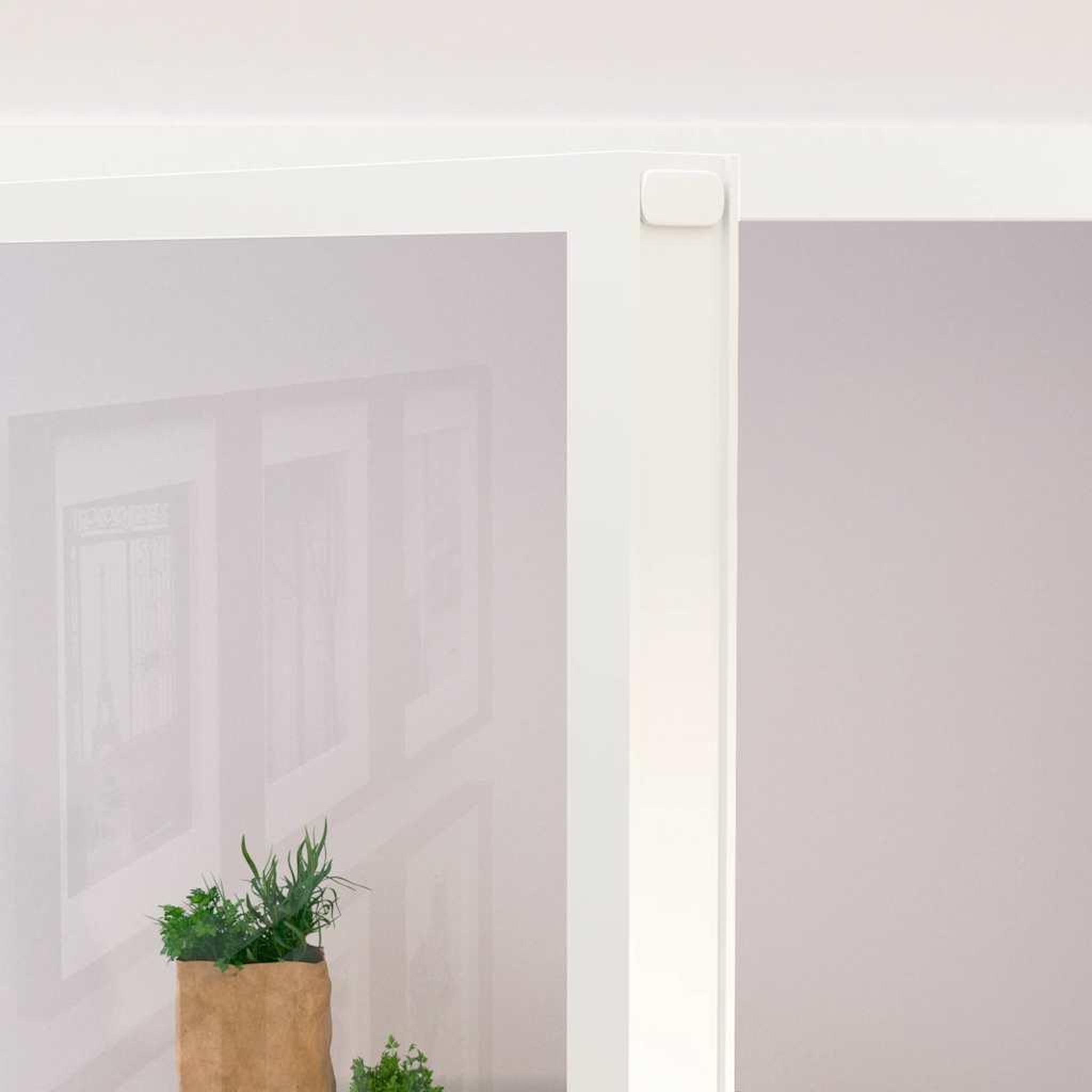Voir la diapositive 5 : VIDAXL Porte d'interieur blanc 102x201,5 cm trempe verre aluminium fin
