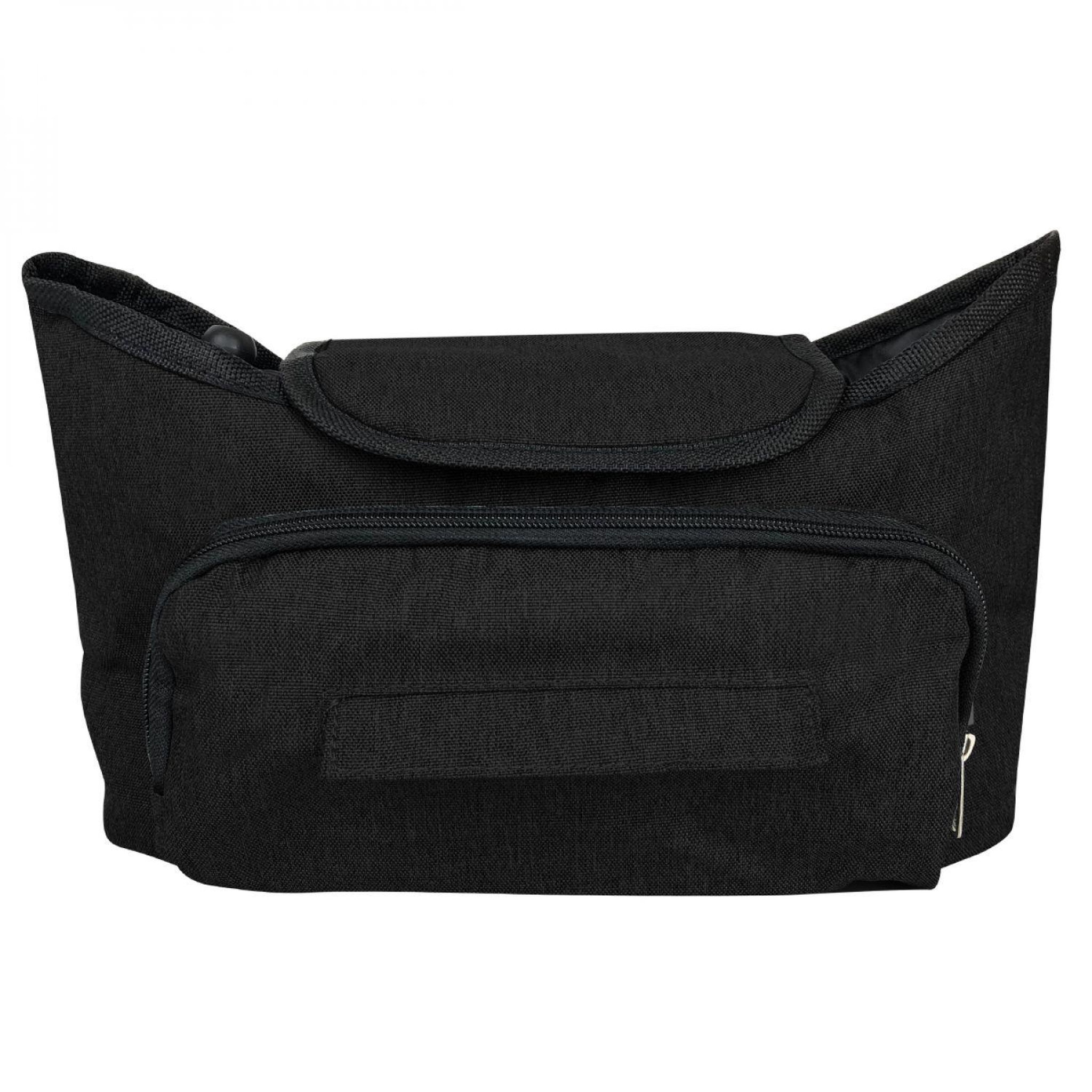 Voir la diapositive 4 : Monsieur Bébé Sac à langer, de rangement pour poussette - 33 x 16 x 18.5 cm - Noir