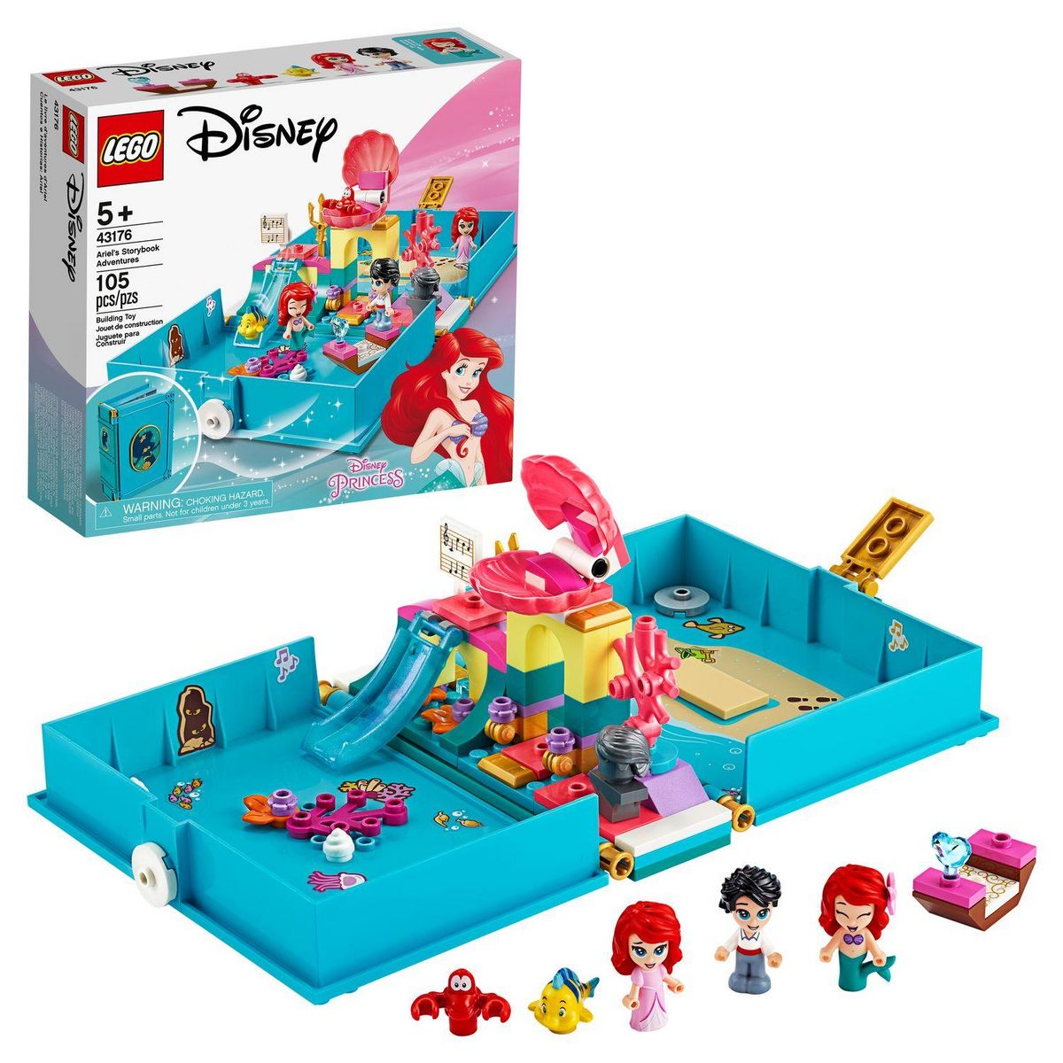 LEGO Princesses Disney 43176- Les Aventures d'Ariel dans un Livre de Contes