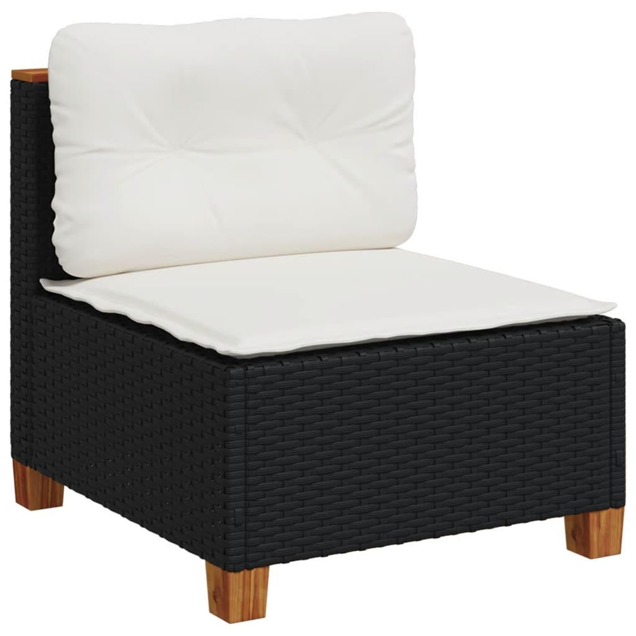 Voir la diapositive 5 : VIDAXL Salon de jardin 6 pcs avec coussins noir resine tressee