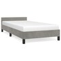 Voir la diapositive 2 : VIDAXL Cadre de lit sans matelas gris clair 100x200 cm velours