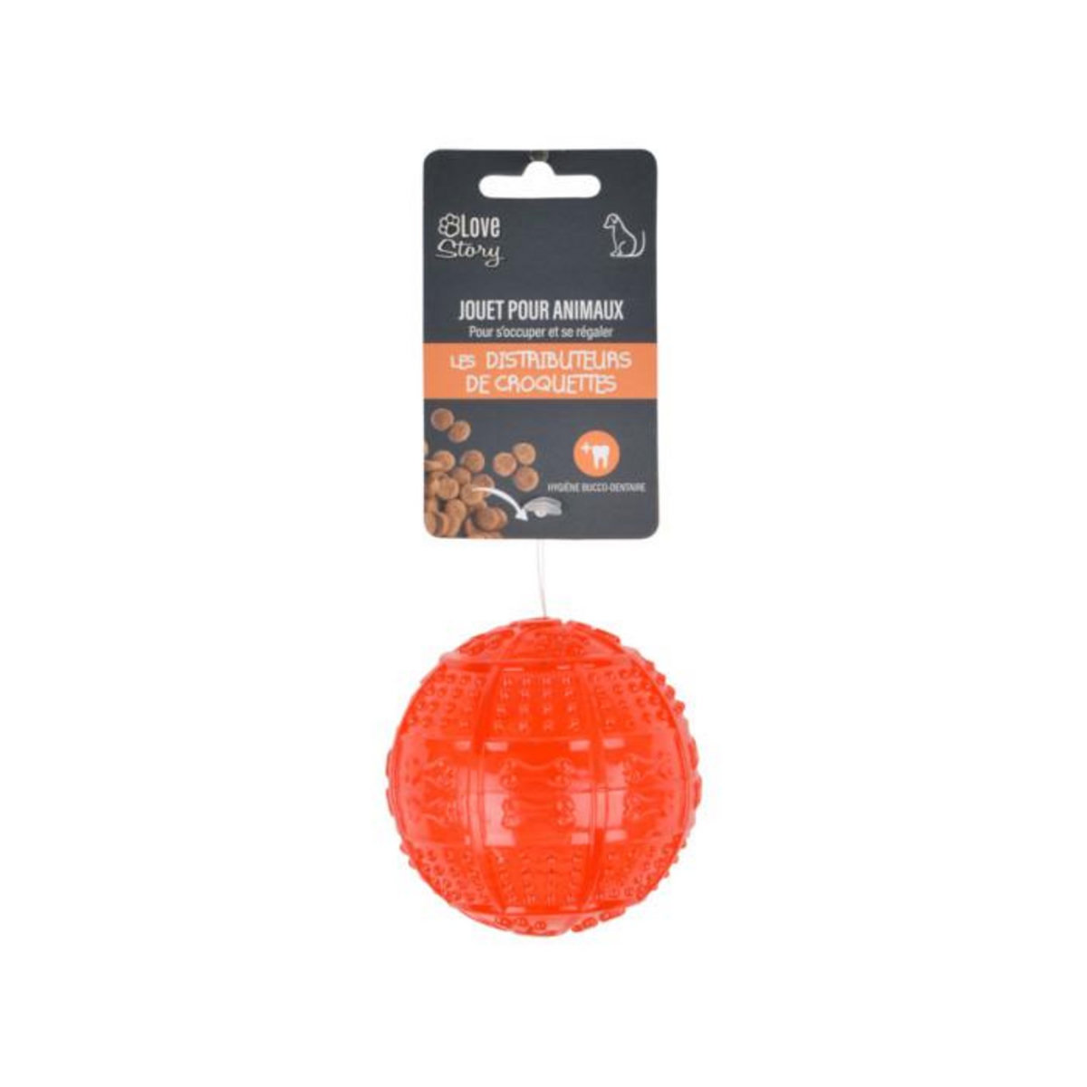 Paris Prix Balle pour Chien  Distributeur de Croquettes  8cm Rouge