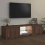 Voir la diapositive 5 : VIDAXL Meuble TV avec lumieres LED Chene marron 140x40x36 cm