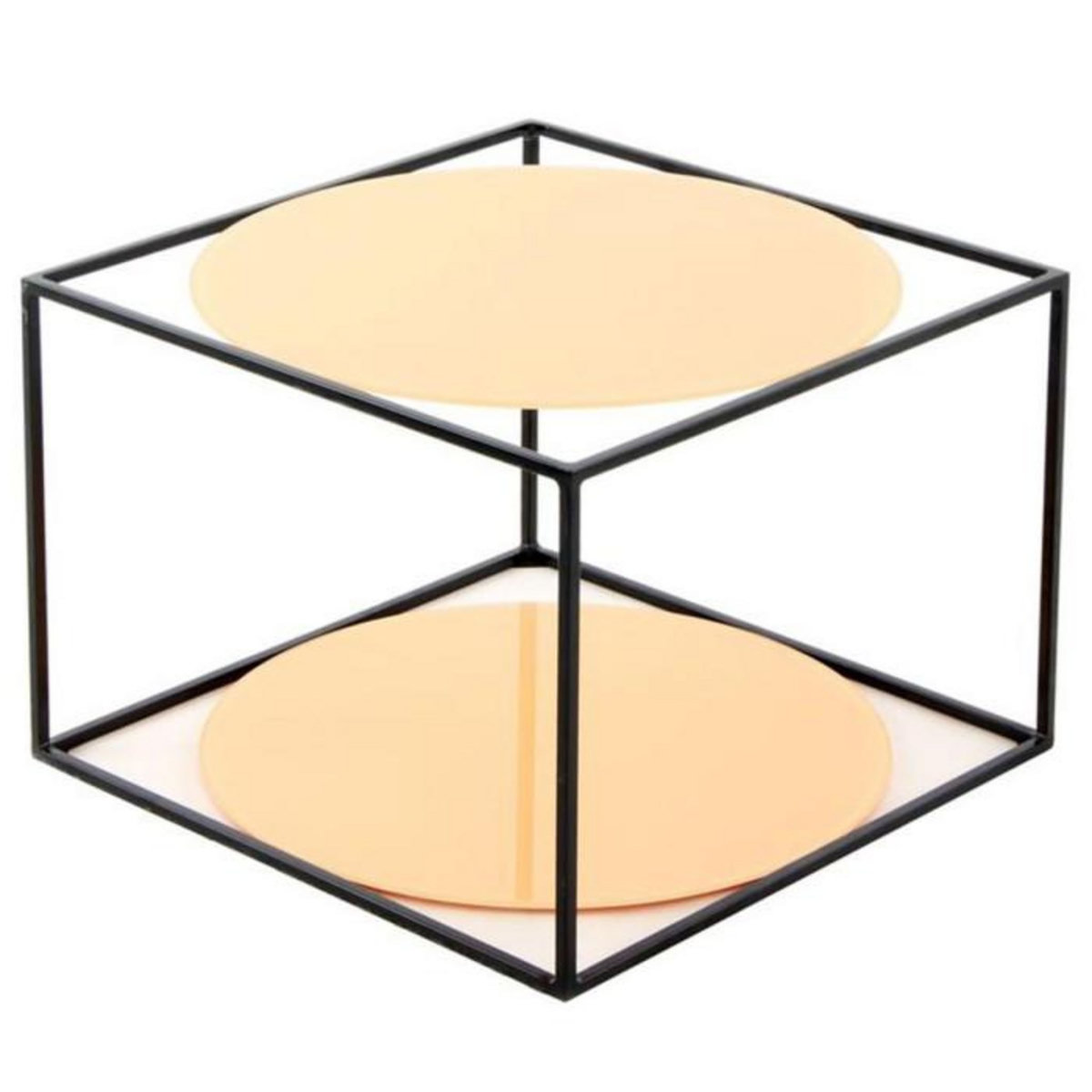 Paris Prix Table d'Appoint Design  Cody  50cm Orange & Noir