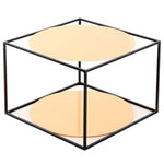 Paris Prix Table d'Appoint Design  Cody  50cm Orange & Noir