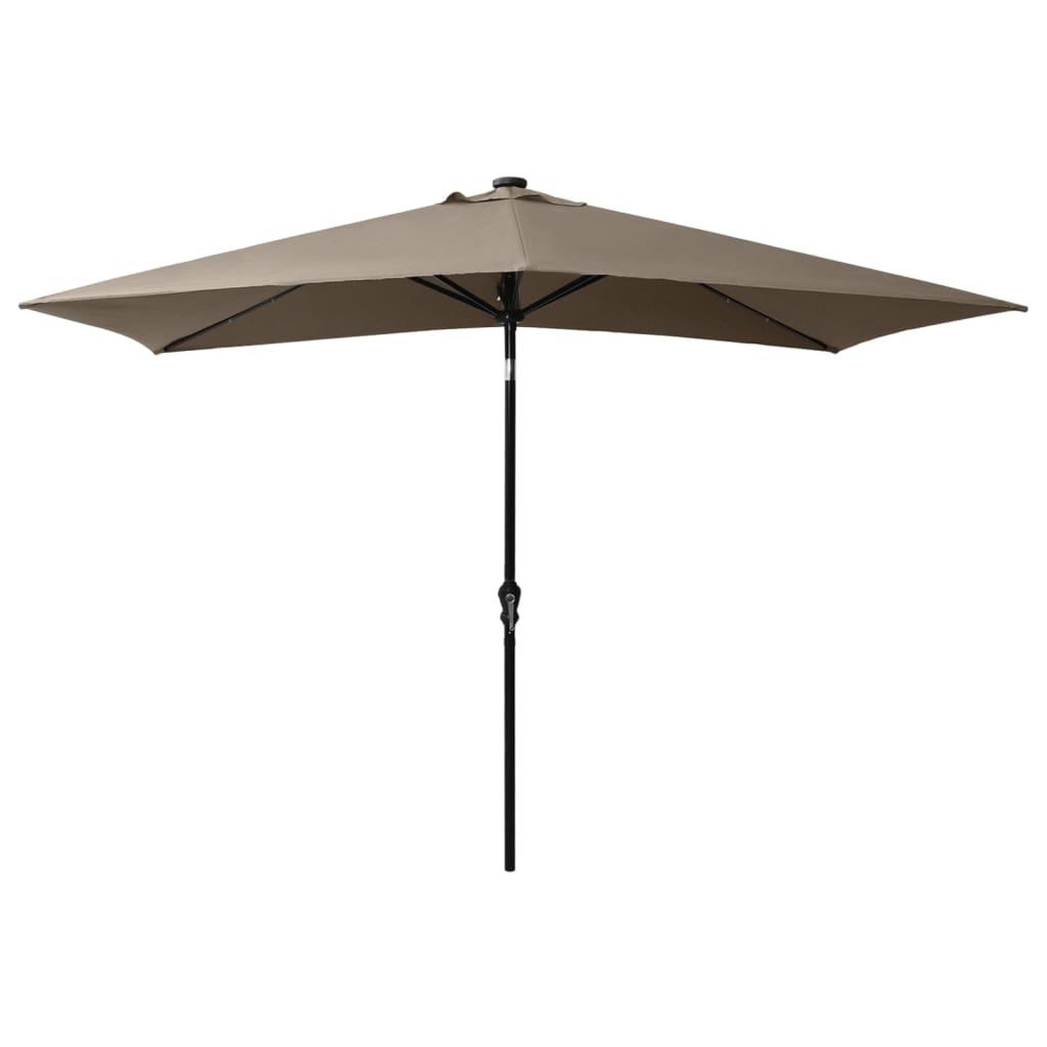 Voir la diapositive 3 : VIDAXL Parasol de jardin avec LED et mat en acier taupe 2x3 m