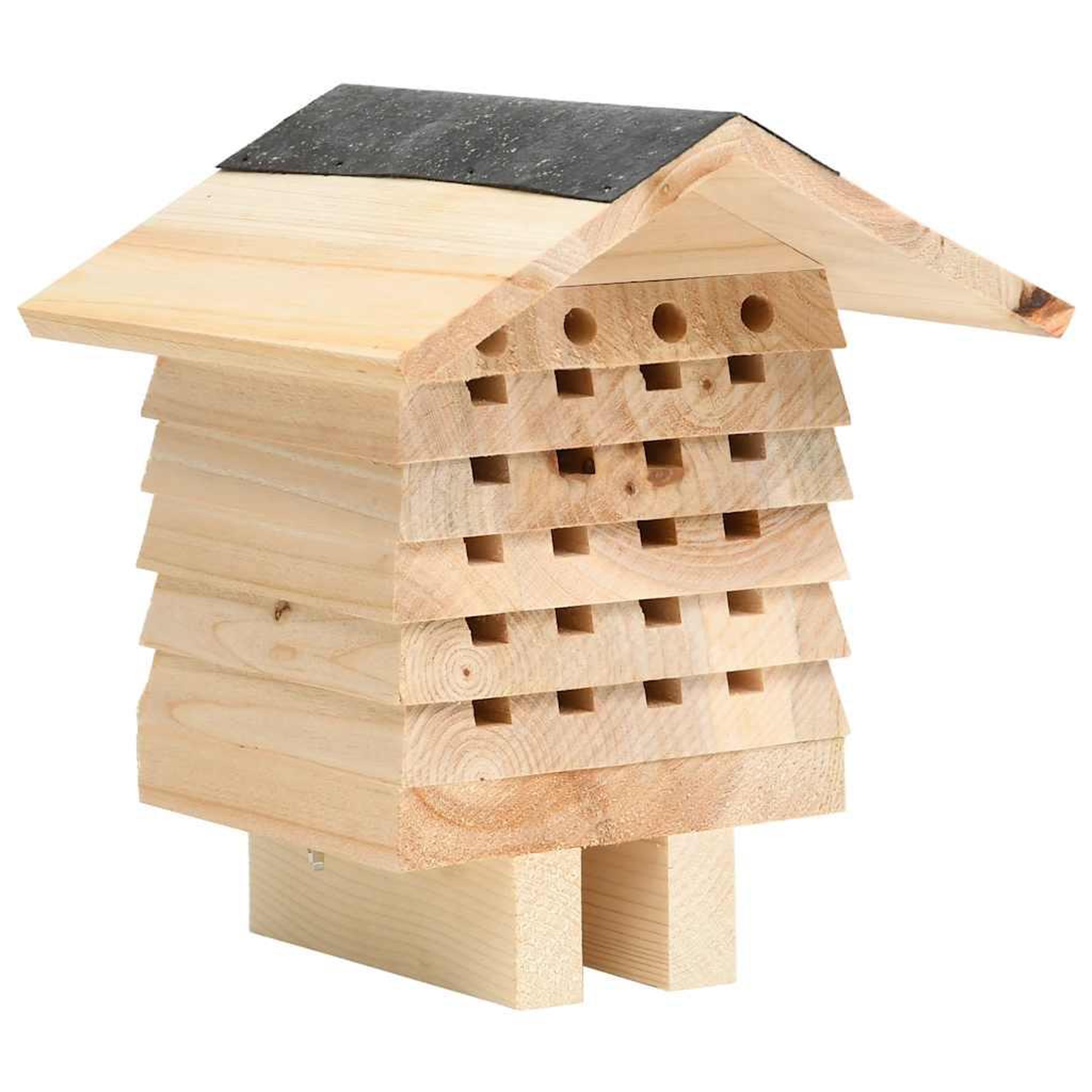 VIDAXL Hotel d'abeilles bois de sapin massif 22x20x20 cm