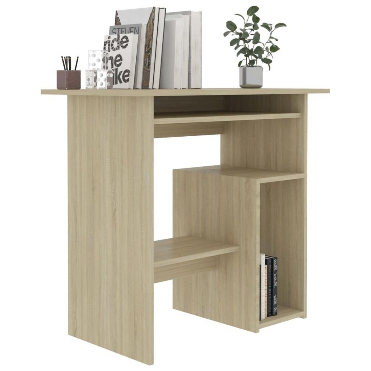 VIDAXL Bureau Chene sonoma 80x45x74 cm Bois d'ingenierie