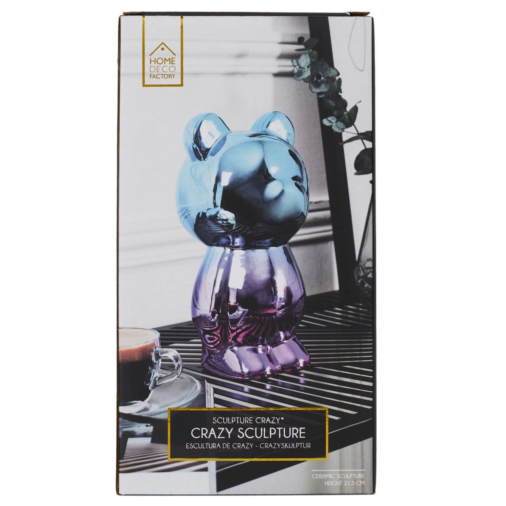 Voir la diapositive 5 : The Home Deco Factory Statuette déco crazy  electroplate  21cm multicolore