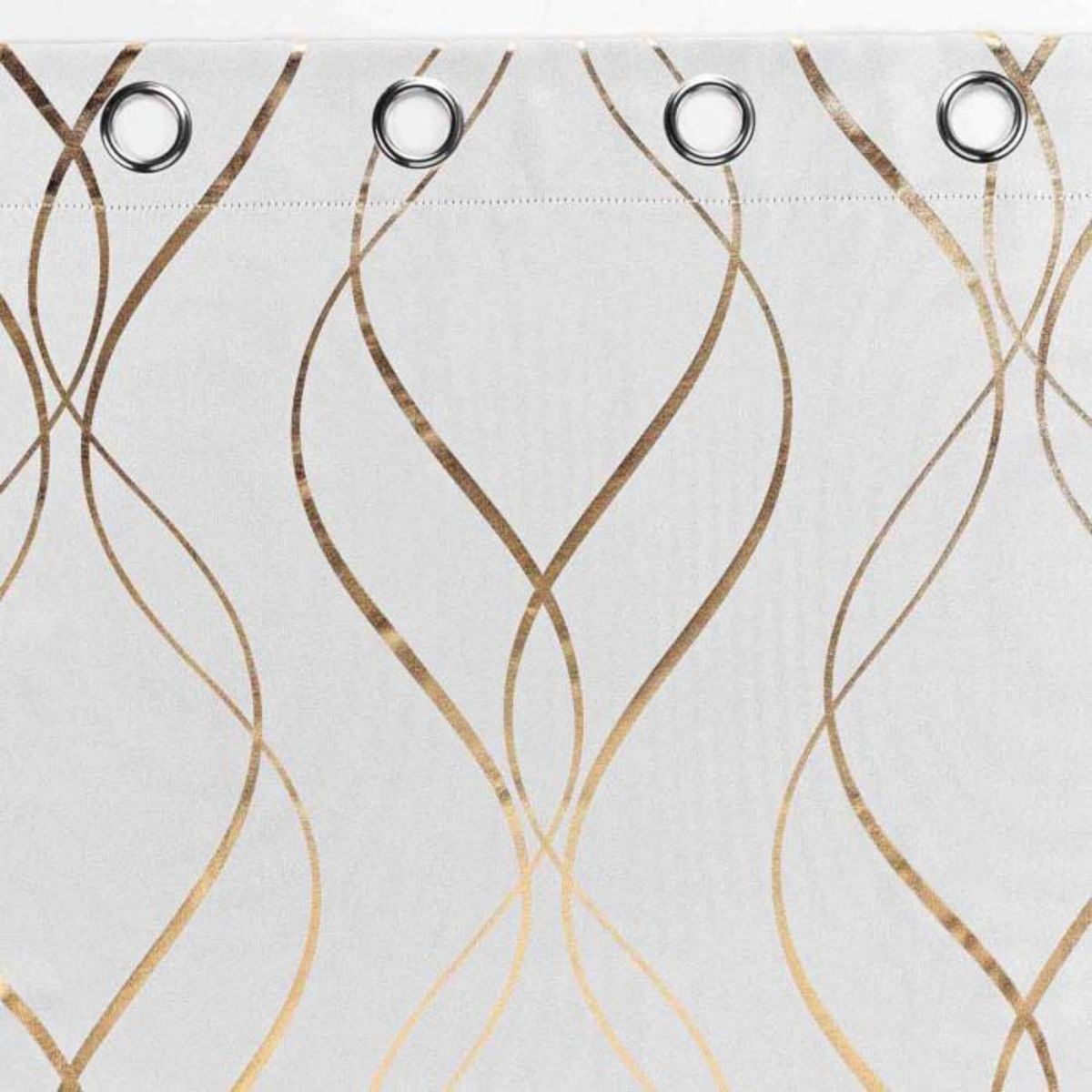Paris Prix Rideau Occultant  Élise  135x240cm Blanc & Or