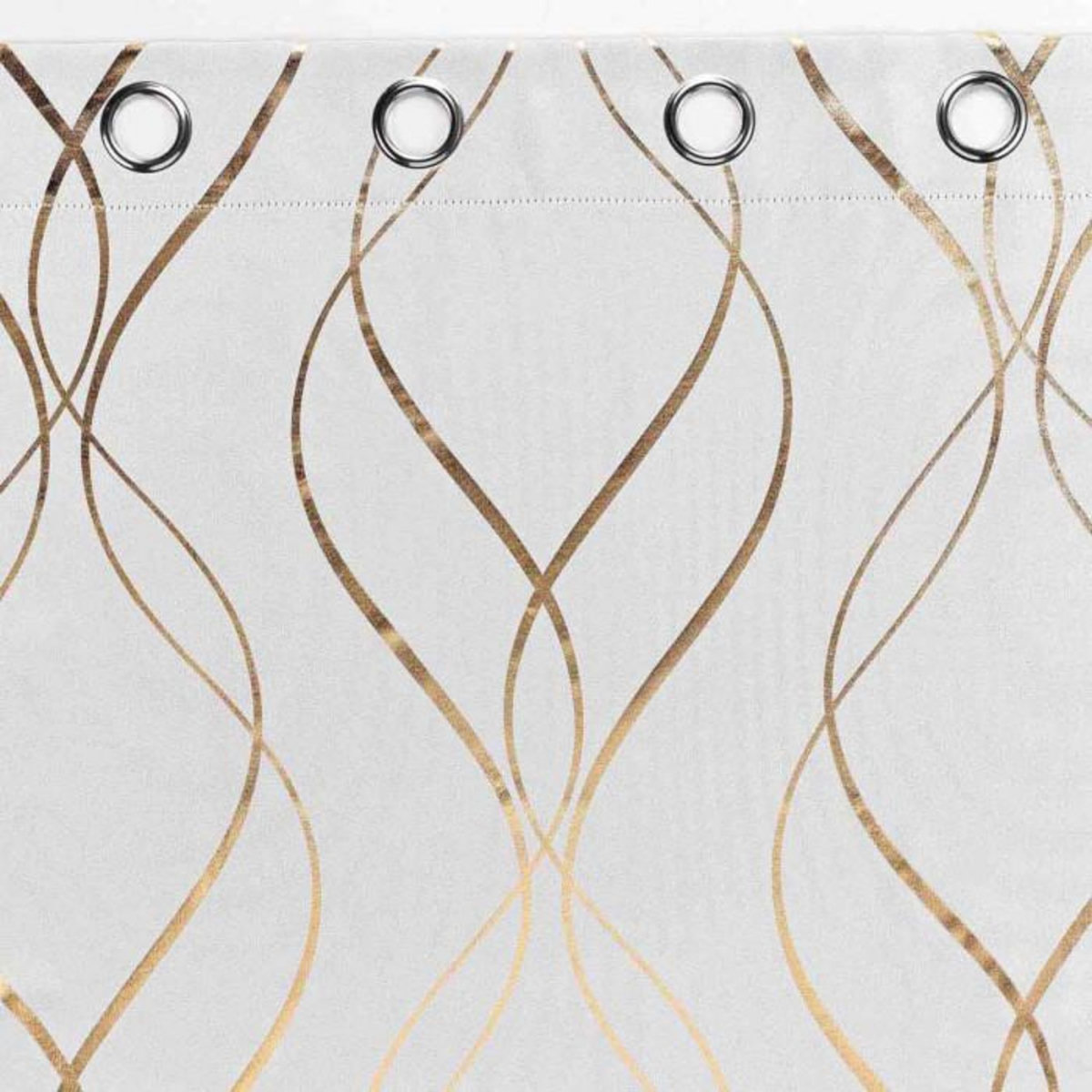 Paris Prix Rideau Occultant  Élise  135x240cm Blanc & Or