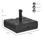 Voir la diapositive 3 : OUTSUNNY Pied de parasol carré base de lestage dim. 49L x 49l x 36,5H cm HDPE aspect bois noir
