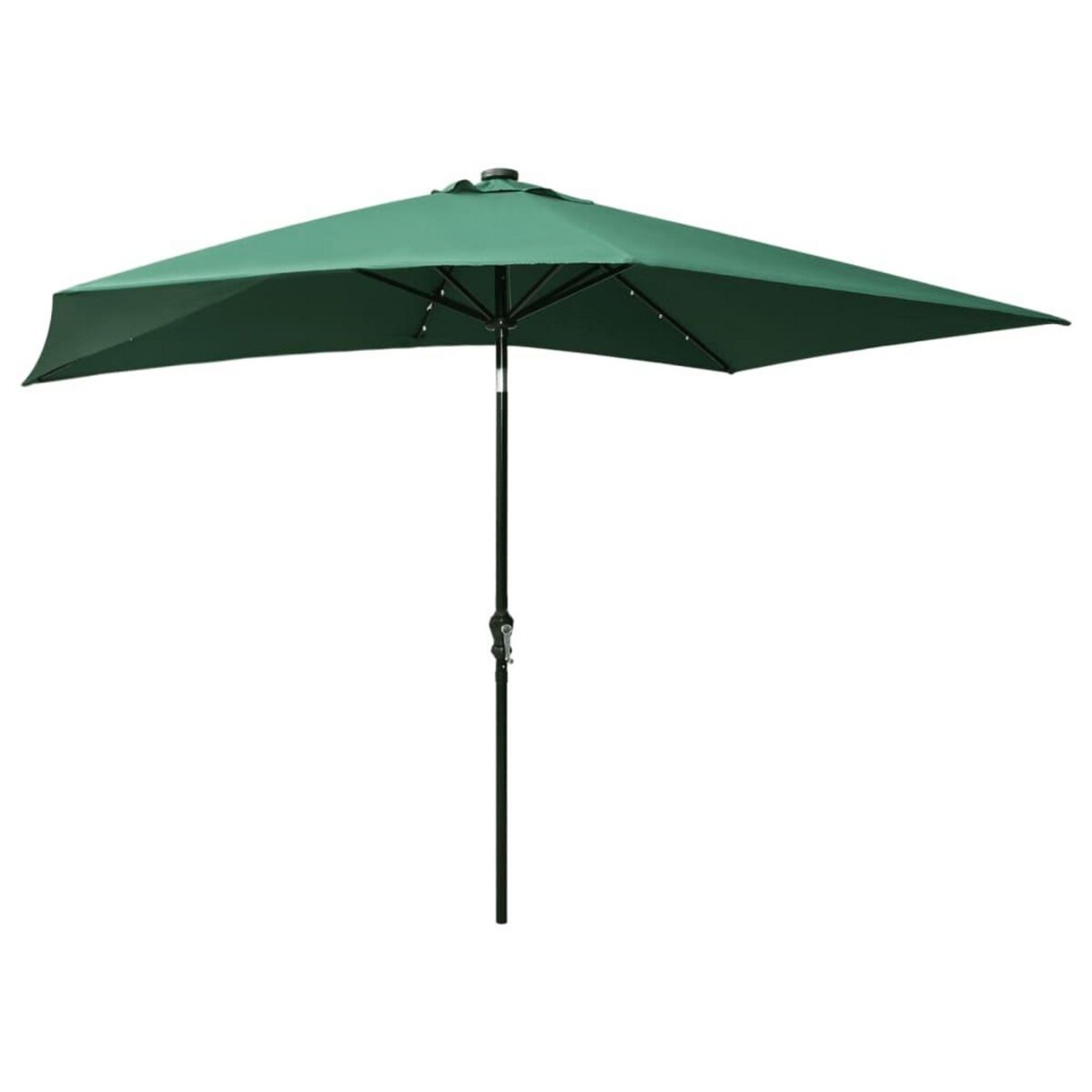 VIDAXL Parasol de jardin avec LED et mat en acier Vert 2x3 m
