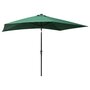 Voir la diapositive 4 : VIDAXL Parasol de jardin avec LED et mat en acier Vert 2x3 m