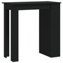 Voir la diapositive 2 : VIDAXL Table de bar et rangement Noir 102x50x103,5cm Bois d'ingenierie