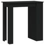 Voir la diapositive 2 : VIDAXL Table de bar et rangement Noir 102x50x103,5cm Bois d'ingenierie