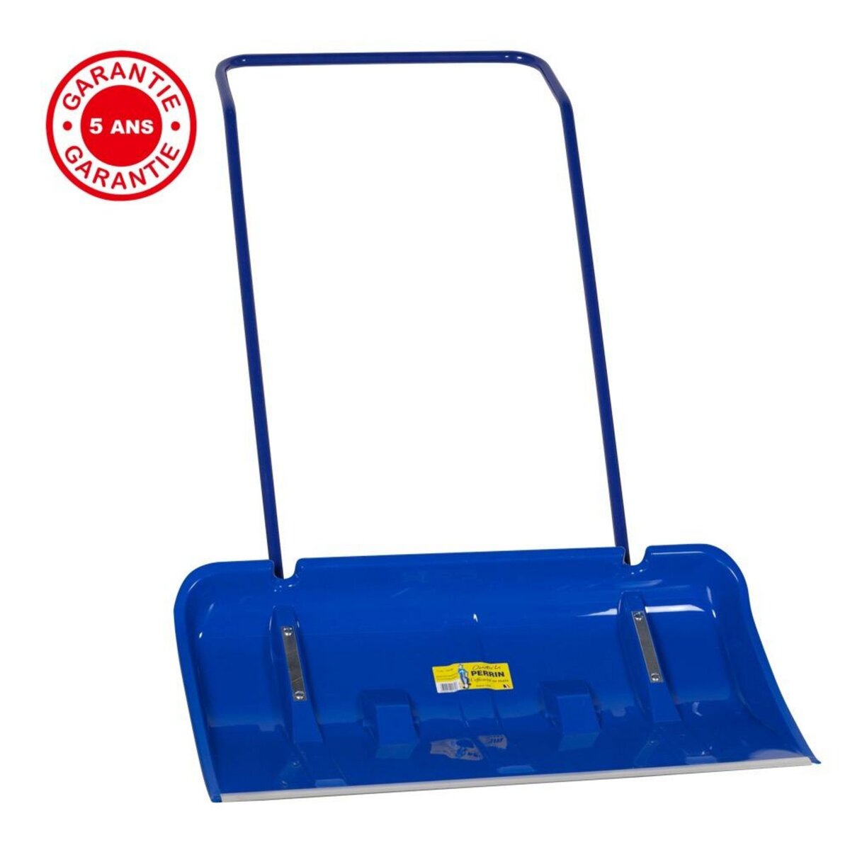 OUTILS PERRIN Traineau à neige étroit 820x420 avec roulettes, manche ergo, outil pour le déneigement