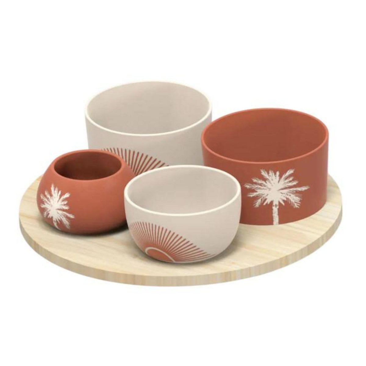 SECRET DE GOURMET Service Apéritif 5 Pièces  Sunshine  26cm Multicolore